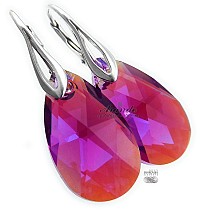 Kolczyki i wisiorek Fuchsia Blue Swarovski Elements
